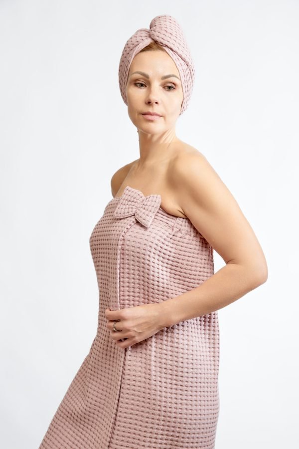 Rožinė pirties prijuostė - obrazek 3