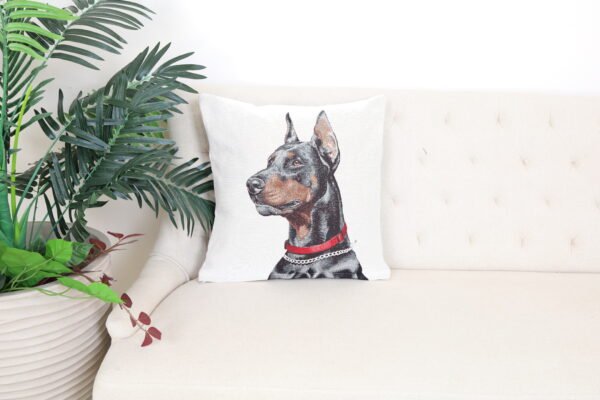 Dvipusis pagalvės užvalkalas Dobermanas - obrazek 2