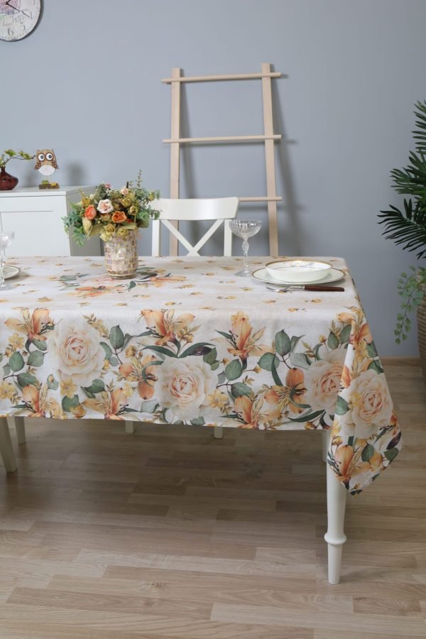 Bawełniany obrus Róże i lilie / Kup jeden, drugi gratis! - obrazek 6