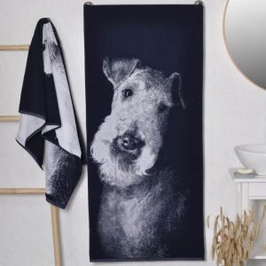 Bawełniany ręcznik Airedale Terrier