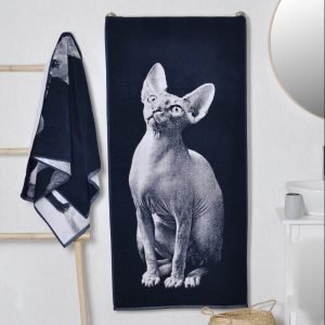 Bawełniany ręcznik kąpielowy Sfinks kanadyjski
