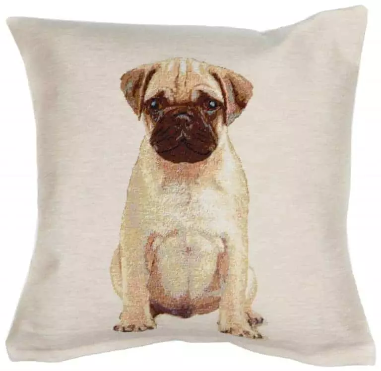 Poszewka na poduszkę Mops siedzący