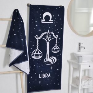 Medvilninis vonios rankšluostis Zodiakas Svarstyklės