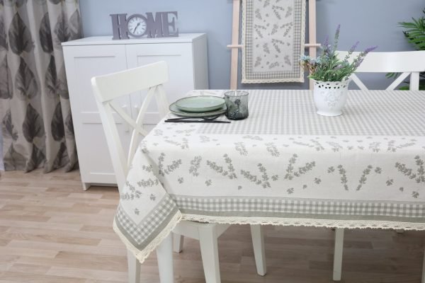 Bawełniany obrus Gałązki Lawendy / Kup jeden, drugi gratis!