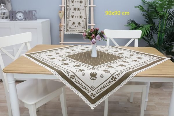 Bawełniany obrus Brązowe Tulipany / Kup jeden, drugi gratis! - obrazek 8