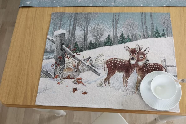 Kalėdinė stalo servetėlė Žiemos Idilė - obrazek 2