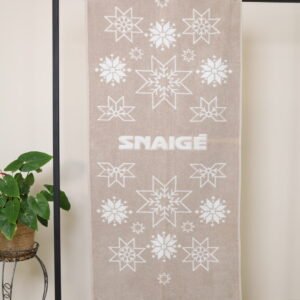 Individualūs austi rankšluosčiai pagal užsakymą - Snaigė pavyzdys| Textile Idea