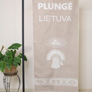 Individualūs austi rankšluosčiai pagal užsakymą - Plungės herbas pavyzdys| Textile Idea