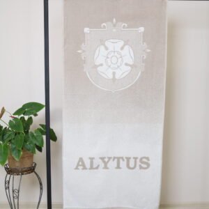 Individualūs austi rankšluosčiai pagal užsakymą - Alytaus herbas pavyzdys | Textile Idea