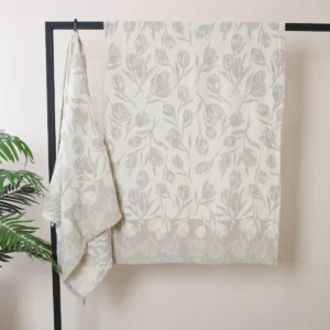 Lniany ręcznik Tulipany