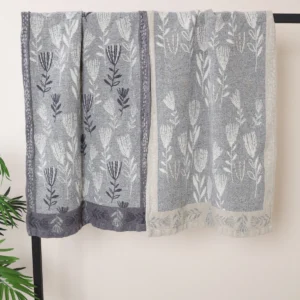 Lniany ręcznik Wzory kwiatowe