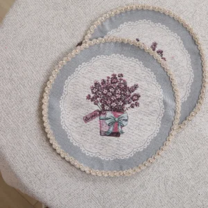 Okrągła serwetka stołowa Lawenda prowansalska