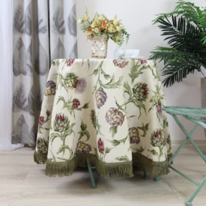 Okrągły obrus Karczochy