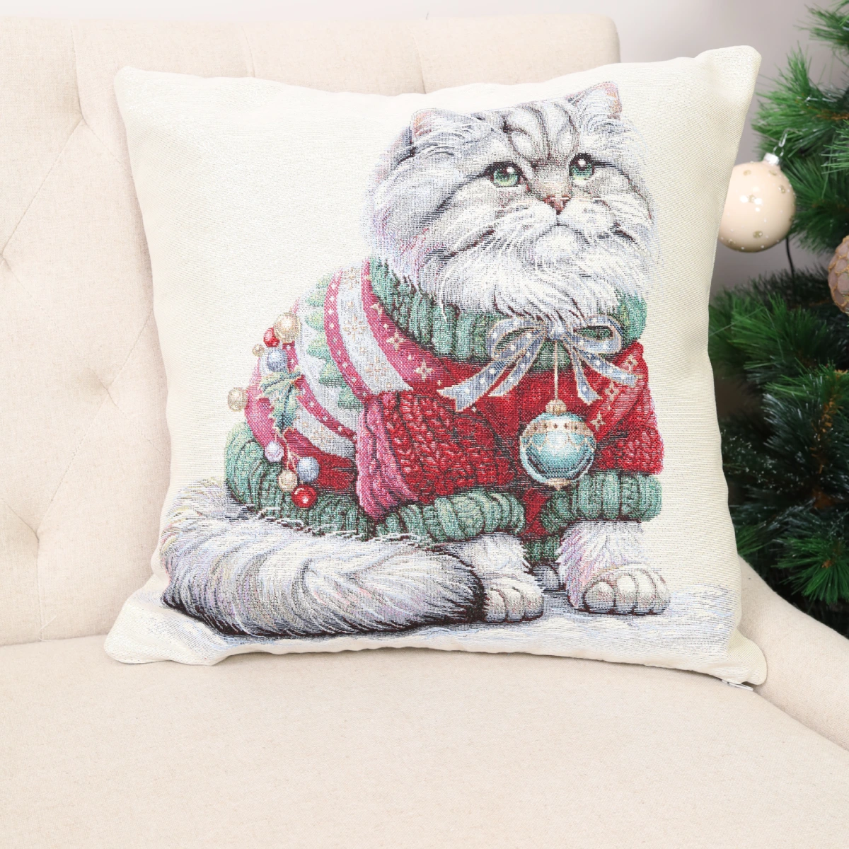 Dwustronna poszewka na poduszkę Strażnik świąt (błyszcząca) - obrazek 3