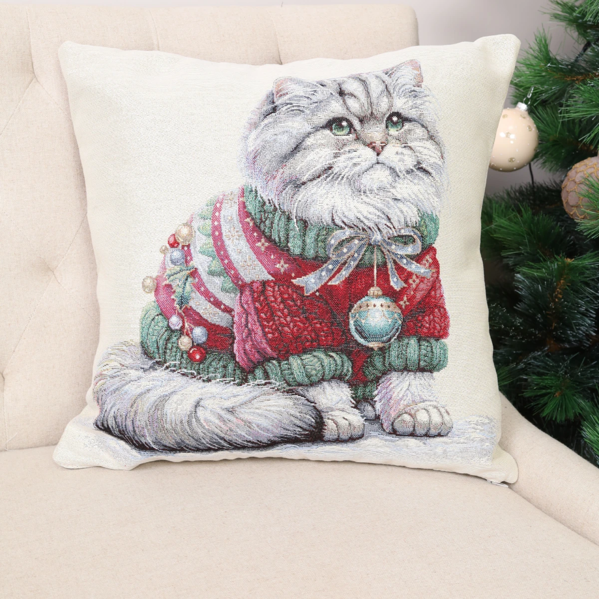 Dwustronna poszewka na poduszkę Strażnik świąt (błyszcząca)