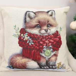 Dwustronna poszewka na poduszkę Dobry lisek (błyszcząca)