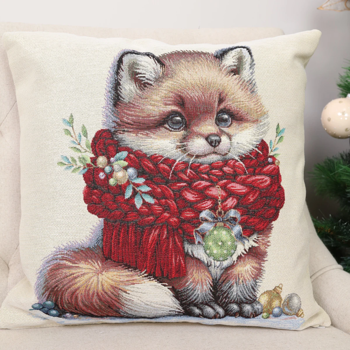 Dwustronna poszewka na poduszkę Dobry lisek (błyszcząca)