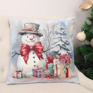 Dwustronna poszewka na poduszkę Czas prezentów (błyszcząca)