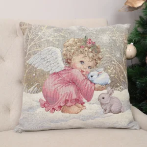 Dwustronna poszewka na poduszkę Anioł czułości (błyszcząca)