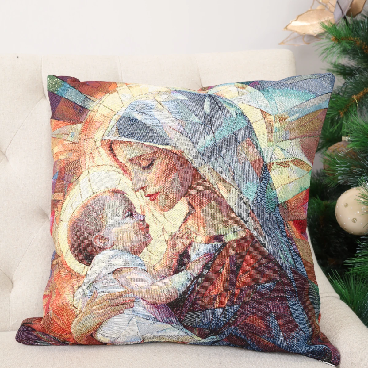 Dwustronna poszewka na poduszkę Początek wiary (błyszcząca) - obrazek 4