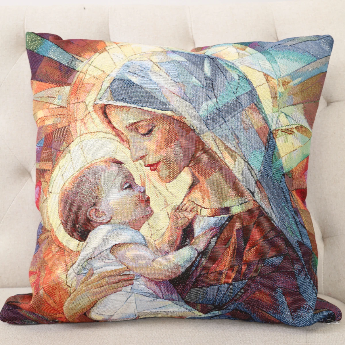 Dwustronna poszewka na poduszkę Początek wiary (błyszcząca)