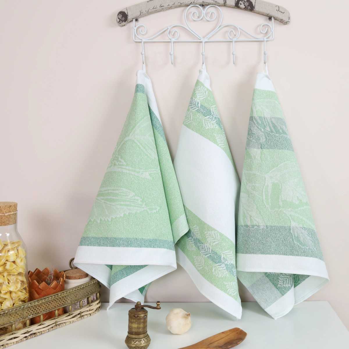 Zestaw ręczników kuchennych Liście (3 szt.)