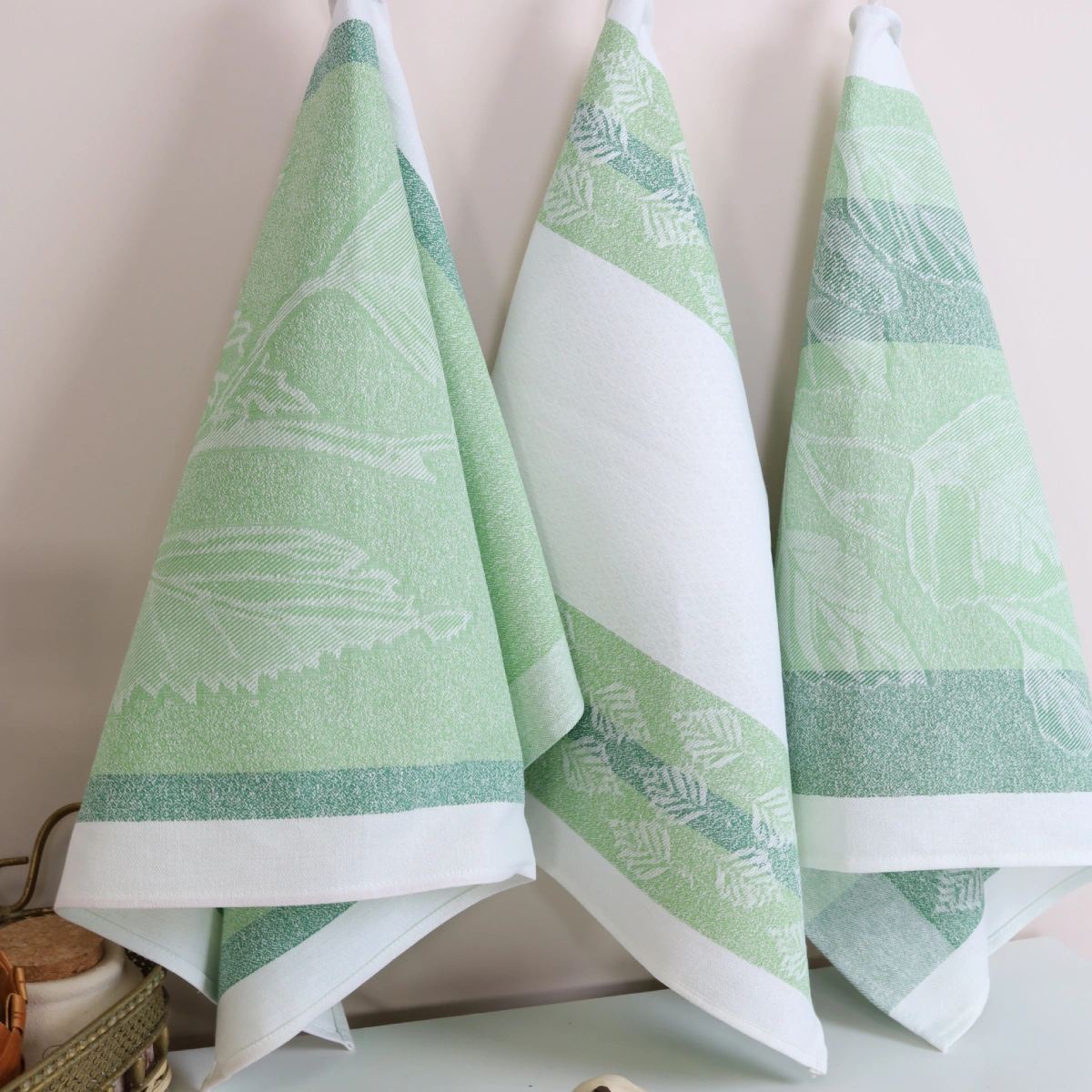 Zestaw ręczników kuchennych Liście (3 szt.) - obrazek 2