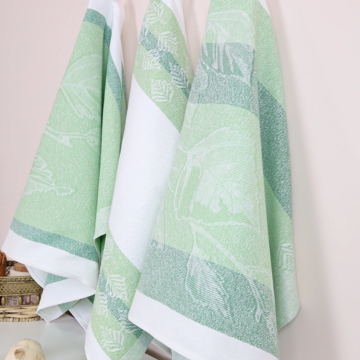 Zestaw ręczników kuchennych Liście (3 szt.) - obrazek 3