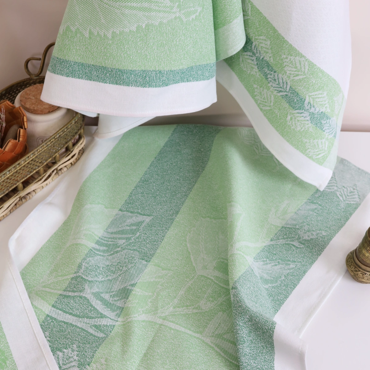 Zestaw ręczników kuchennych Liście (3 szt.) - obrazek 6