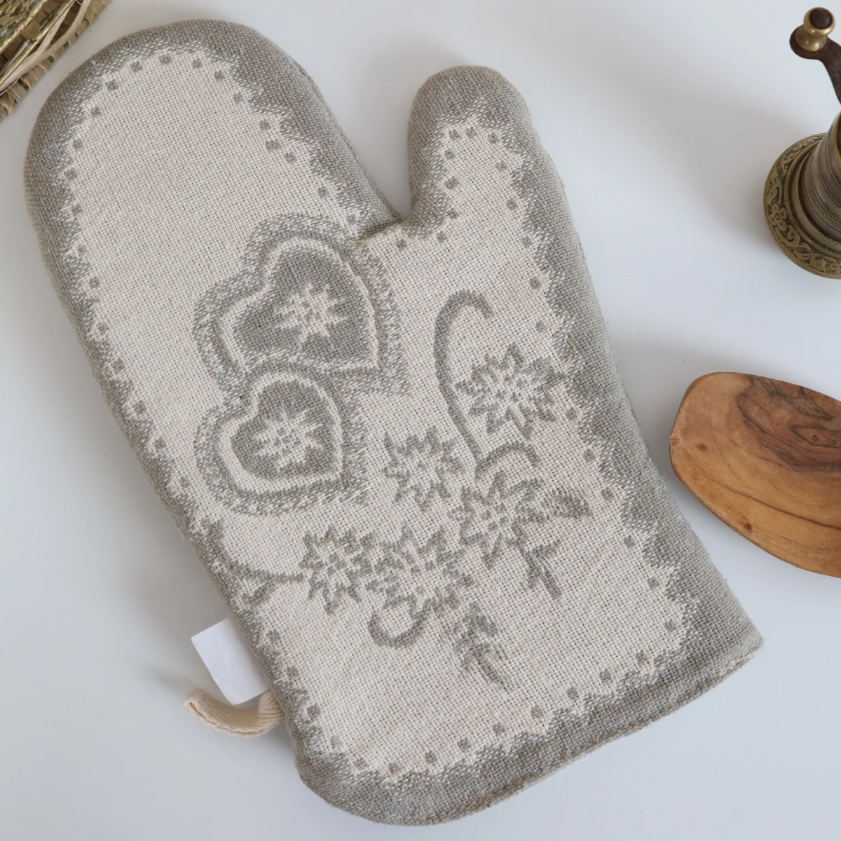 Rękawica kuchenna Szare serce