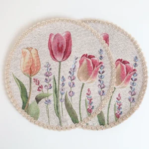 Okrągła serwetka Tulipany