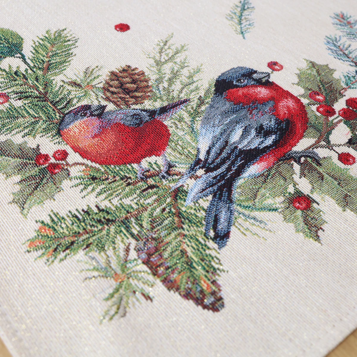 Serwetka świąteczna Gile i jarzębina (błyszcząca) - obrazek 4