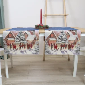 Bieżnik świąteczny Świąteczny plac (błyszczący)