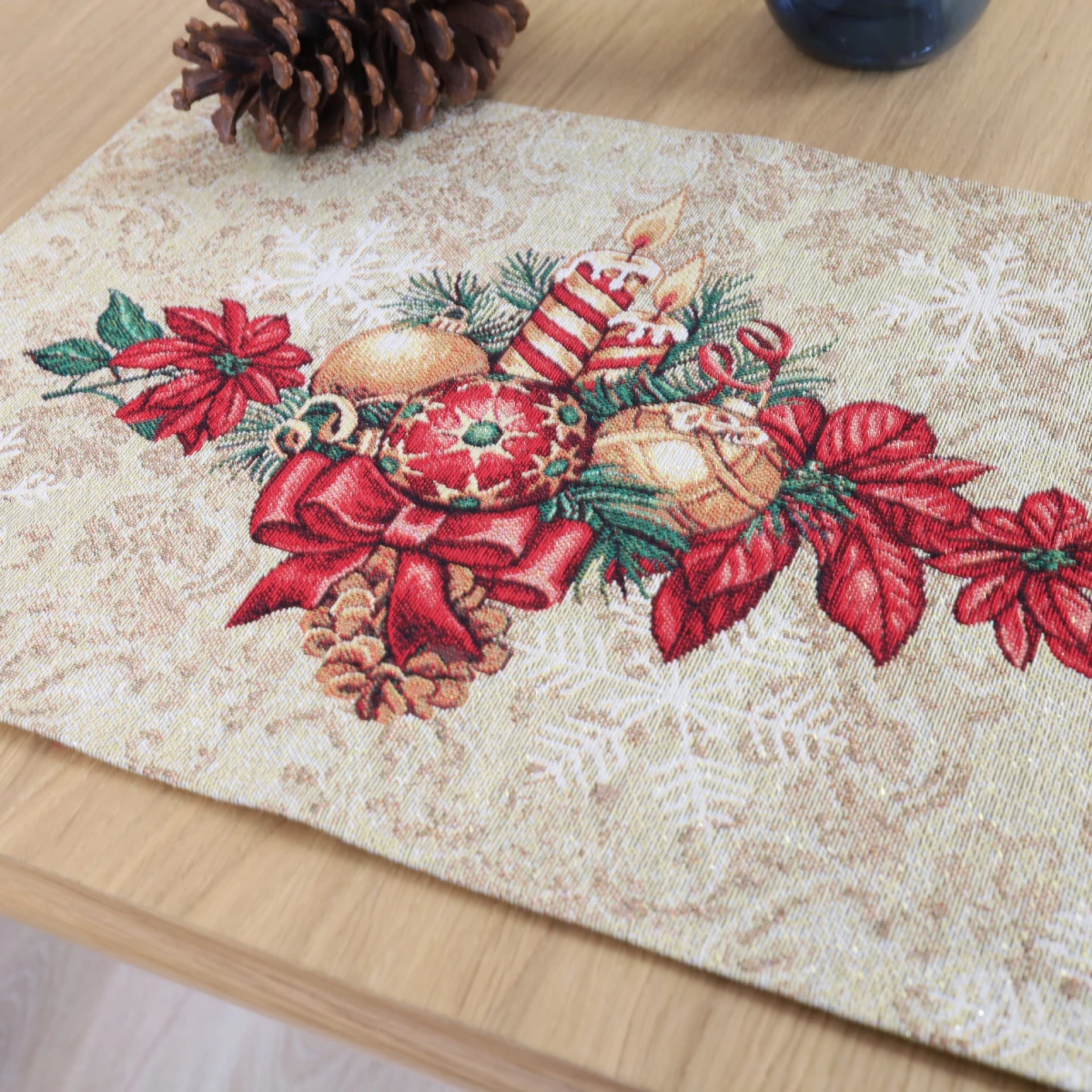 Serwetka świąteczna Świąteczne dekoracje (błyszcząca) - obrazek 2