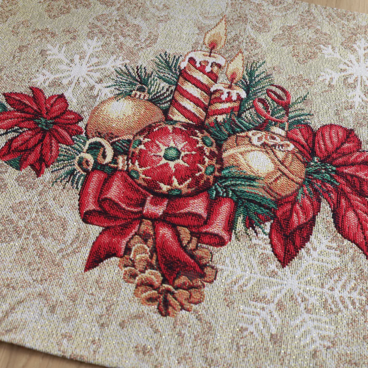 Serwetka świąteczna Świąteczne dekoracje (błyszcząca) - obrazek 3