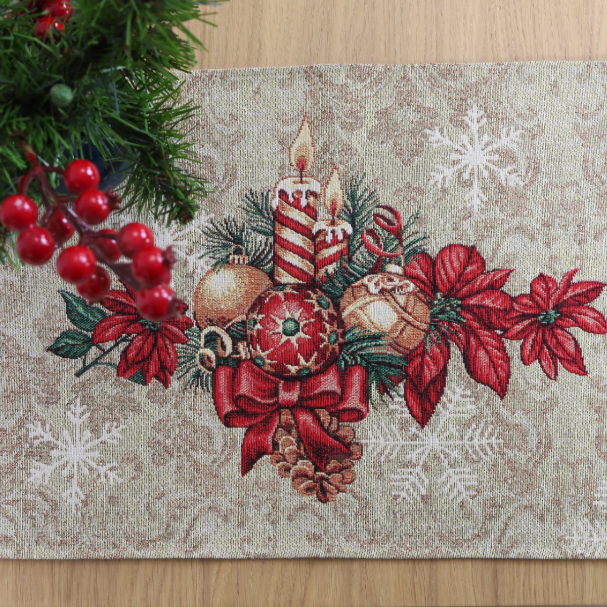 Serwetka świąteczna Świąteczne dekoracje (błyszcząca)