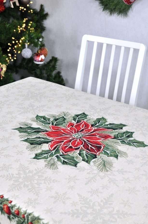 Obrus świąteczny Świąteczny kwiat - obrazek 2
