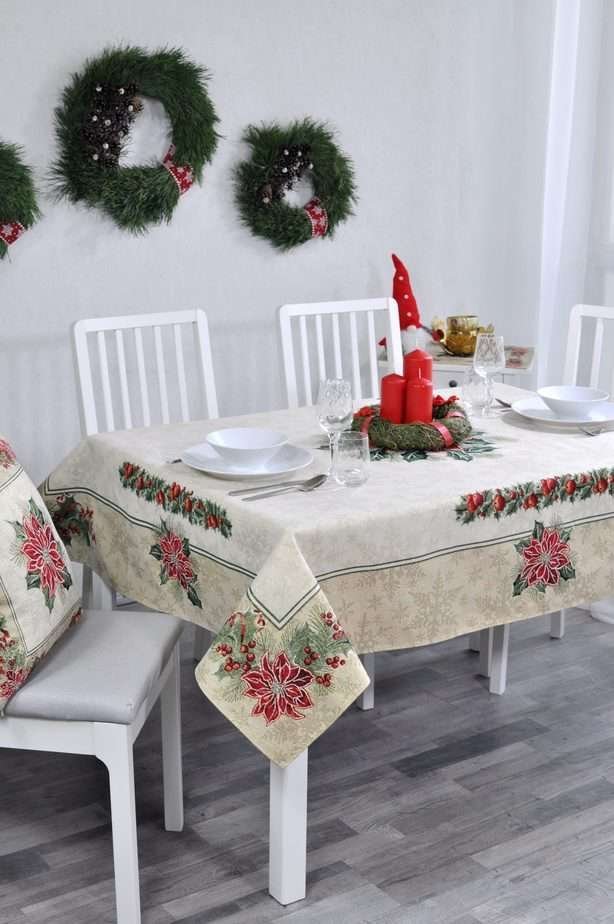 Obrus świąteczny Świąteczny kwiat - obrazek 3