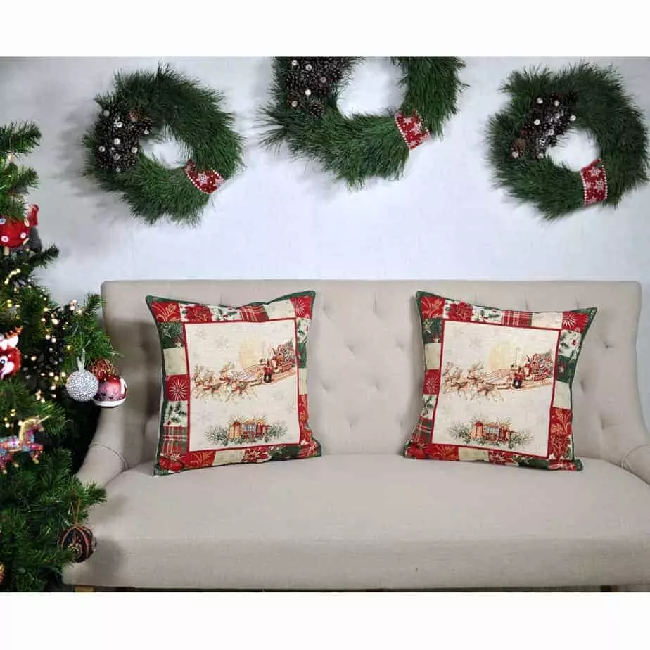 Świąteczna poszewka na poduszkę Latające renifery - obrazek 3