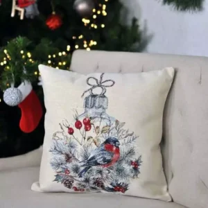 Świąteczna poszewka na poduszkę Gil i bombka
