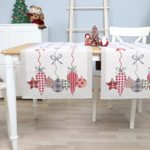 Bieżnik świąteczny Bombki świąteczne