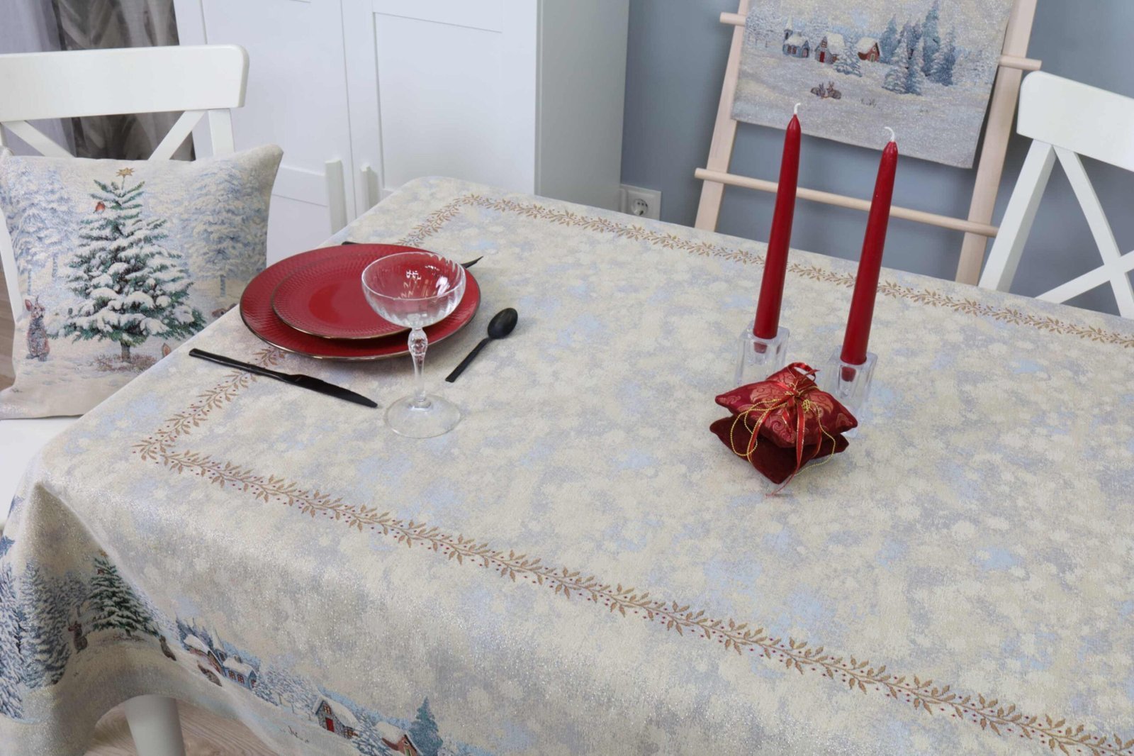Obrus świąteczny Śnieżna baśń - obrazek 5
