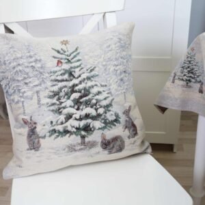 Dwustronna poszewka na poduszkę Śnieżna baśń