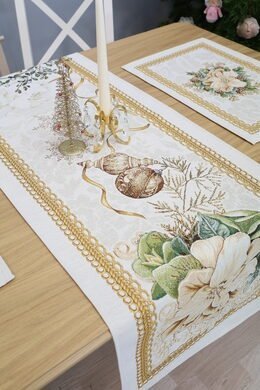 Bieżnik świąteczny Złote Święta - obrazek 4