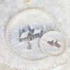 Apvali Kaledinė stalo servetėlė Sniego pasaka