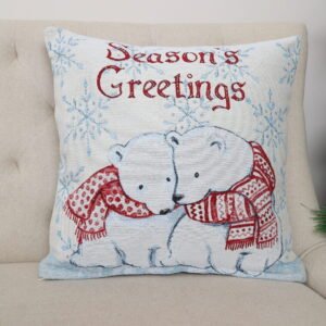 Dwustronna poszewka na poduszkę Sezonowe życzenia (błyszcząca)