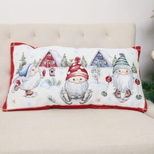 Dwustronna podłużna poszewka na poduszkę Trio skrzatów (błyszcząca)