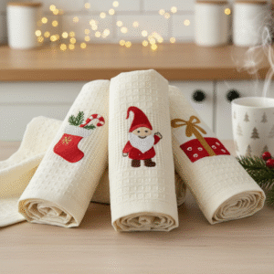 Zestaw ręczników kuchennych Świąteczny skrzat (3 szt.)